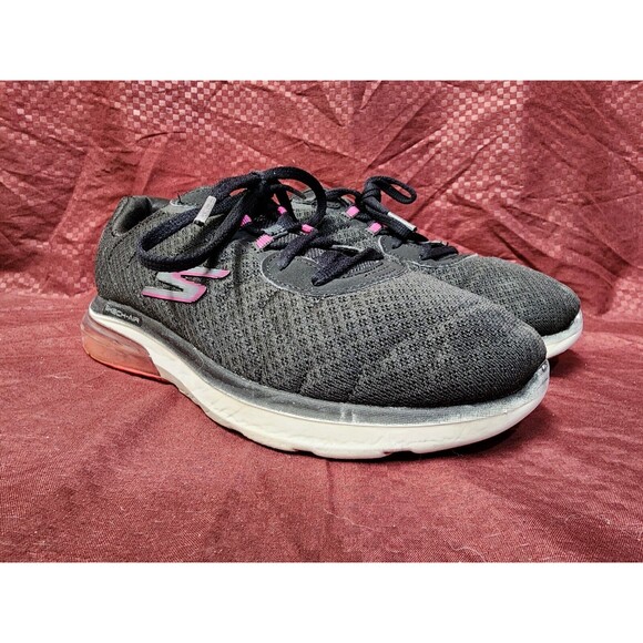Skechers Bundle D'Lux Walker Black Pink Stretch Fit Slip Go Walk Air Dynamic - Picture 7 of 16